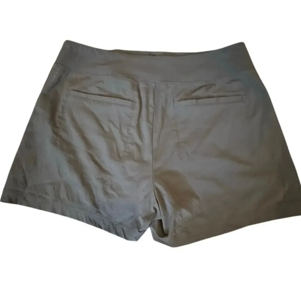 Athleta Black Athletic Shorts Womens Size 14 Zipper Pocket Performance